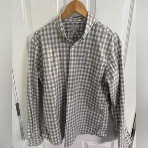 J. Crew Gray Gingham Secret Wash Button Down Shirt - Stretch